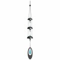 Woodstock Chimes Temple Bells Outdoor Wind Chimes, Turquoise WOODTB3TQ